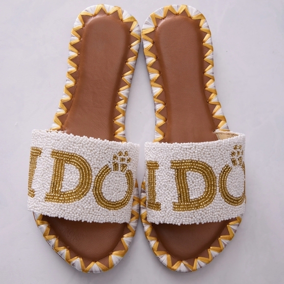 Printfresh Shoes - Printfresh I  Do Slides In White Size 8